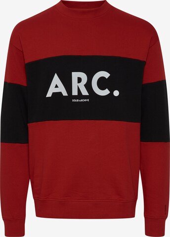 Sweat-shirt !Solid en rouge : devant