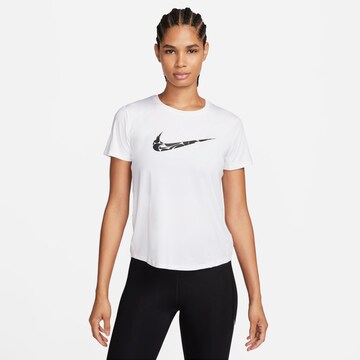 NIKE Funktionsshirt 'ONE SWSH HBR' in Weiß: predná strana