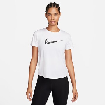 NIKE Performance Shirt 'ONE SWSH HBR' in White: front