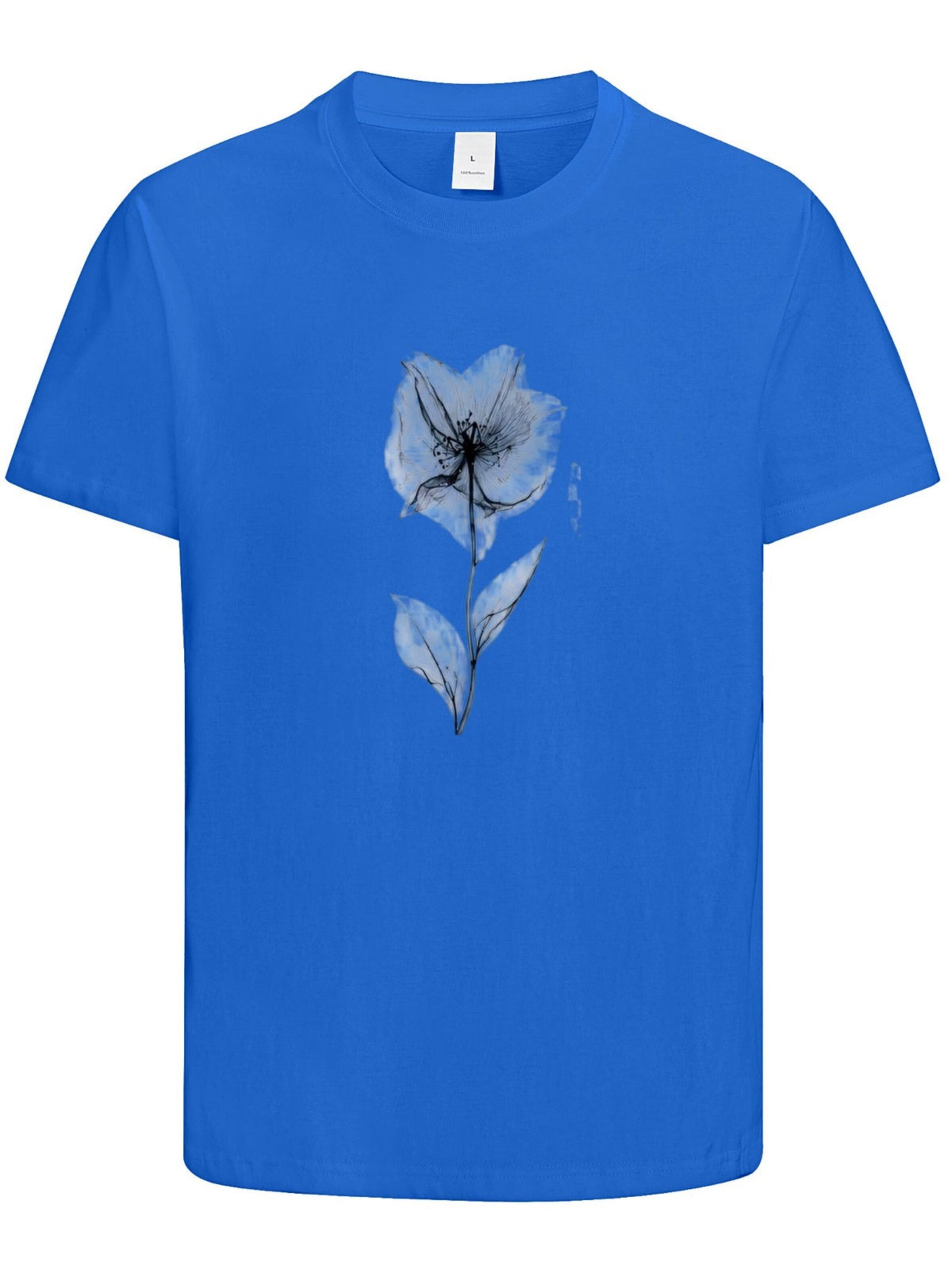 HUSKSWARE Shirt 'Grafik'‌‌‌‌ in Blau: Vorderseite