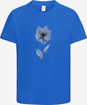 HUSKSWARE Shirt 'Grafik' in Blau: Vorderseite