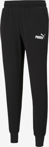 PUMA Tapered Workout Pants in Black: front