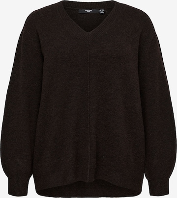 Vero Moda Curve Pullover 'VMCBESTI' in Braun: Vorderseite