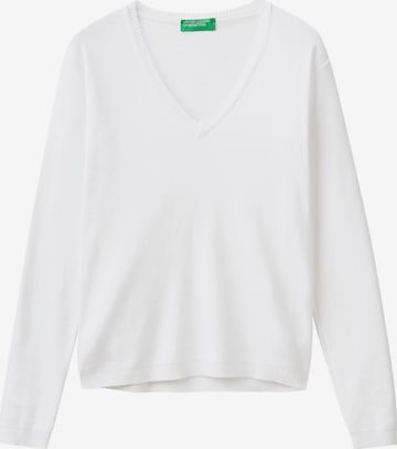 Pull-over UNITED COLORS OF BENETTON en blanc : devant