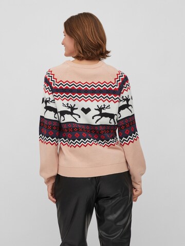 VILA Sweater 'Holiday' in Pink