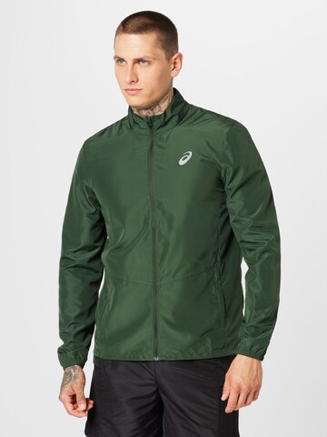 Veste de sport ASICS en vert : devant