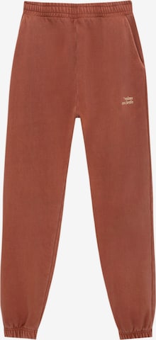 Tapered Pantaloni de la Pull&Bear pe roșu: față