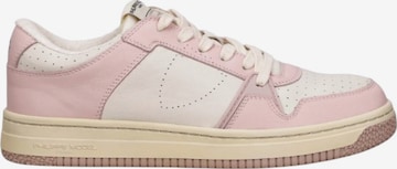 Baskets basses Philippe Model en rose : devant