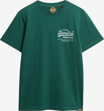 Superdry - Camiseta 'Heritage' en verde: frente