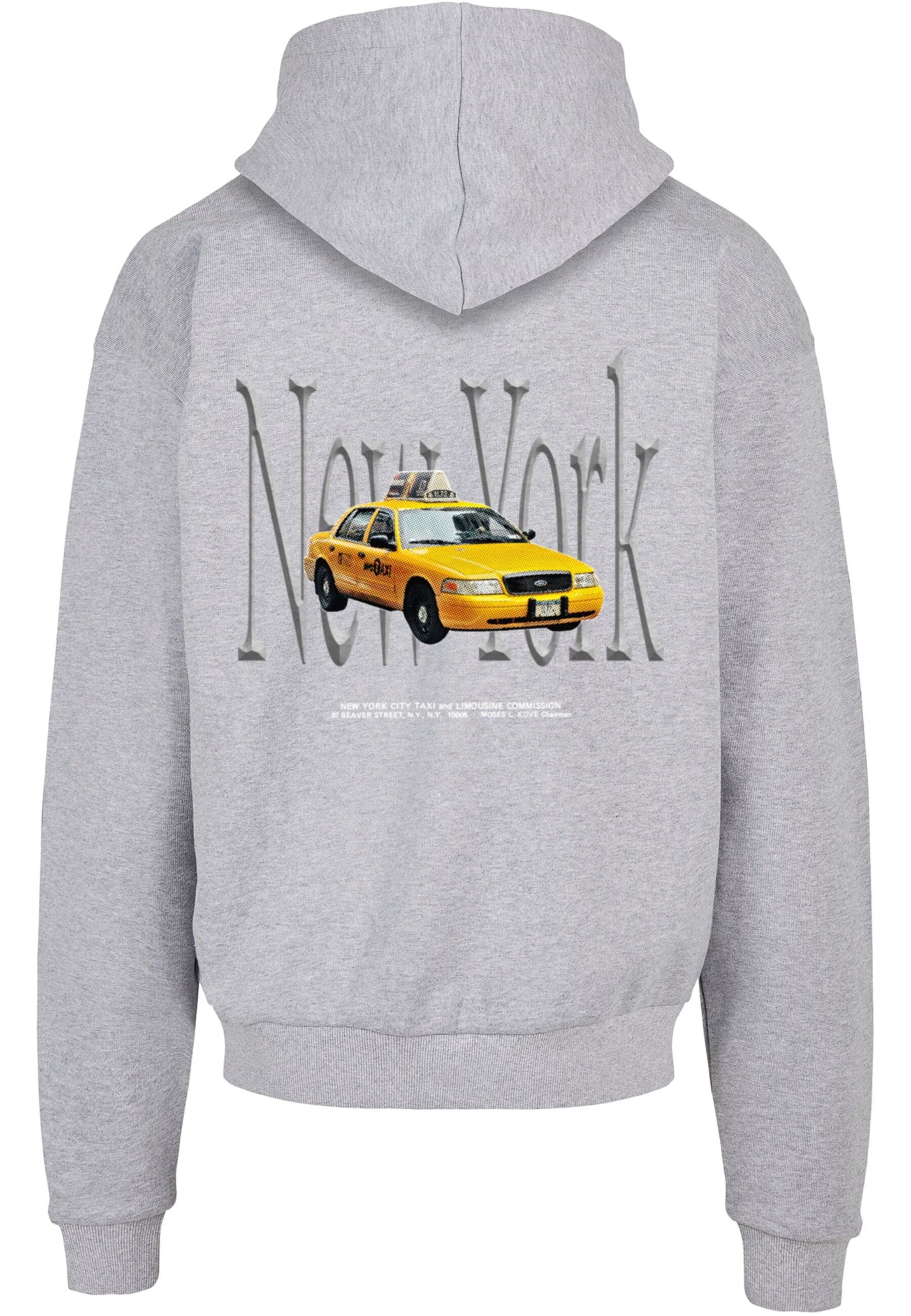 Bluză de molton 'NY Taxi' de la MT Upscale pe gri