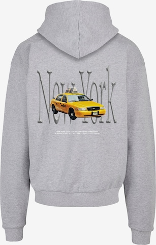 Sweat-shirt 'NY Taxi' MT Upscale en gris