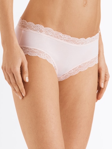 Hanro Boyshorts ' Cotton Lace ' in Pink: front