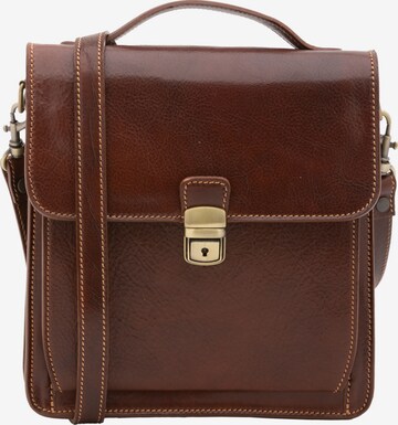 Borsa a tracolla 'Borsa a Tracolla Uomo Vera Pelle Vacchetta - Made in Italy' di I Fratelli in marrone: frontale