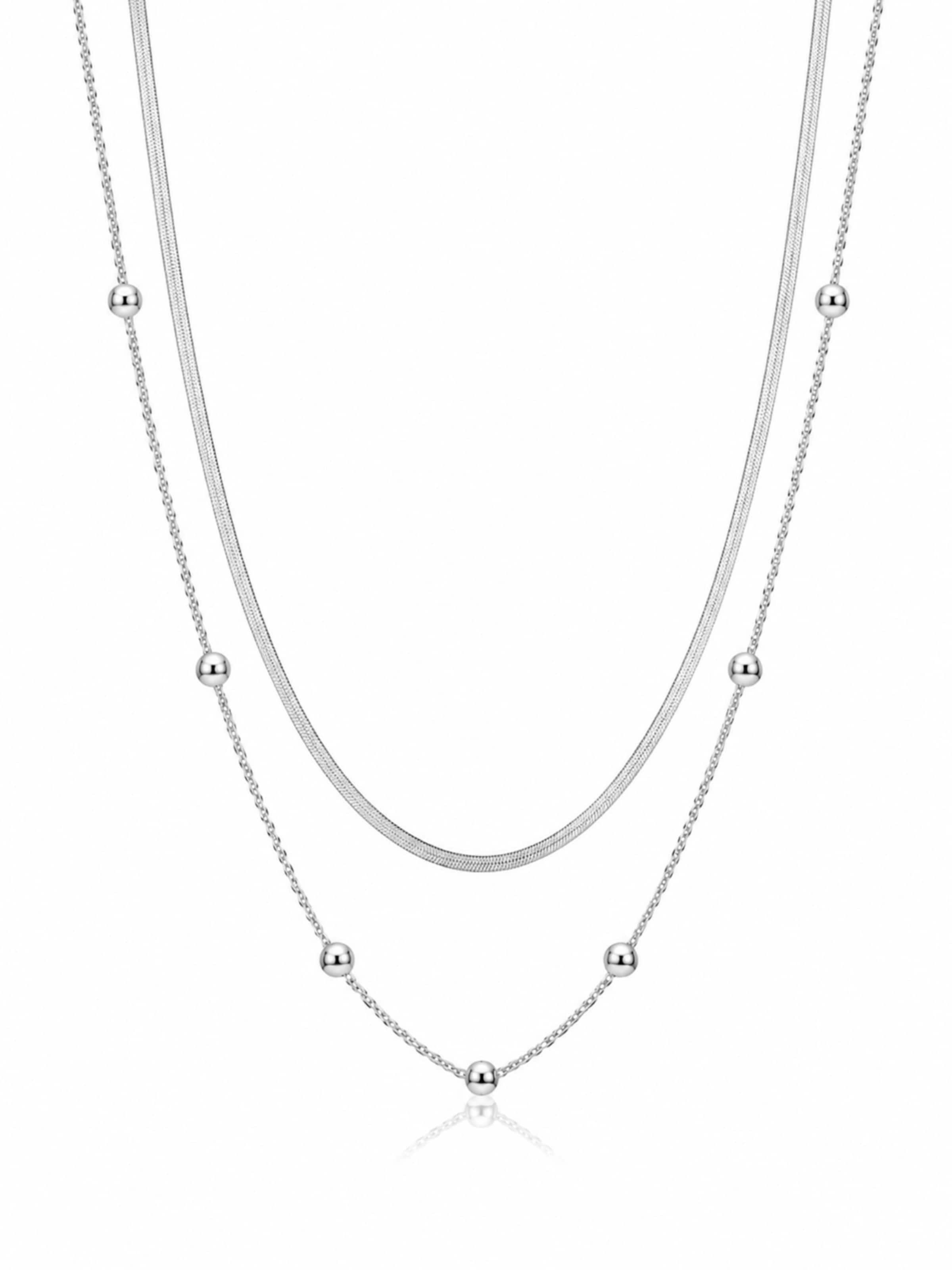 Pure Schmuck Necklace 'Duo' in Silver