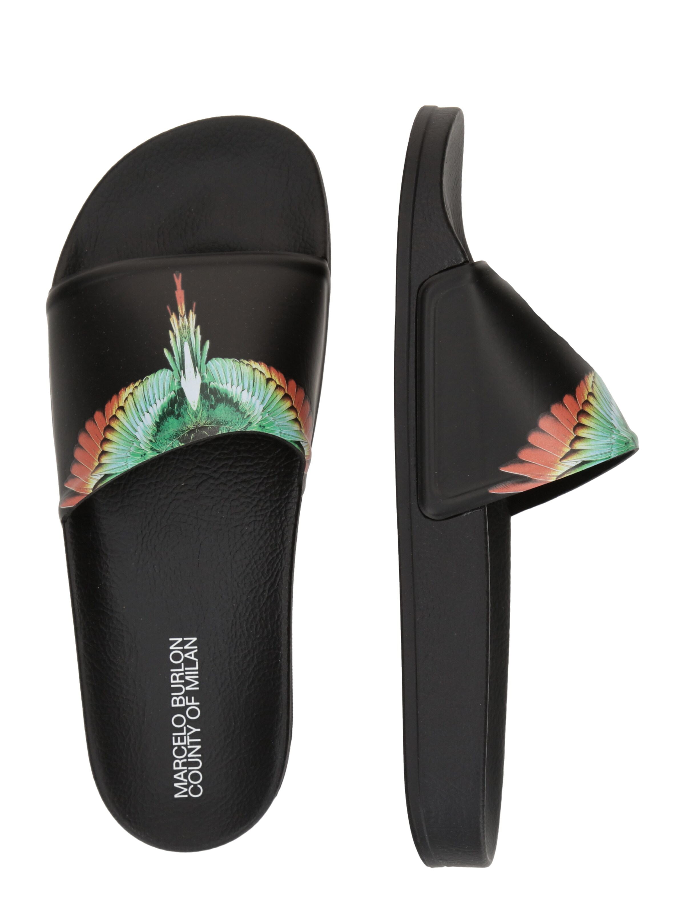 Marcelo Burlon Pantolette 'ICON WINGS' in Schwarz