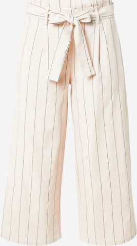 VILA Wide leg Broek in Beige: voorkant