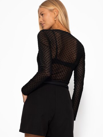 SASSYCLASSY Blusenbody in Schwarz