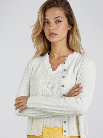 SPIETH & WENSKY Gebreid vest 'Hummeltal' in Wit