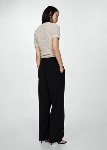 MANGO Loose fit Pleat-front trousers 'Cesar' in Black