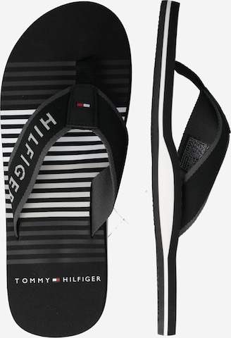TOMMY HILFIGER T-Bar Sandals in Black
