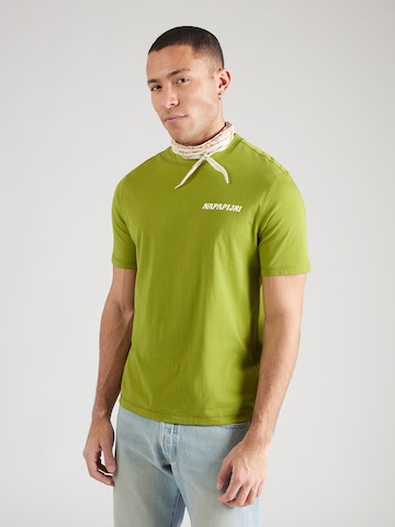 NAPAPIJRI Тениска 'S-SOL' в зелено