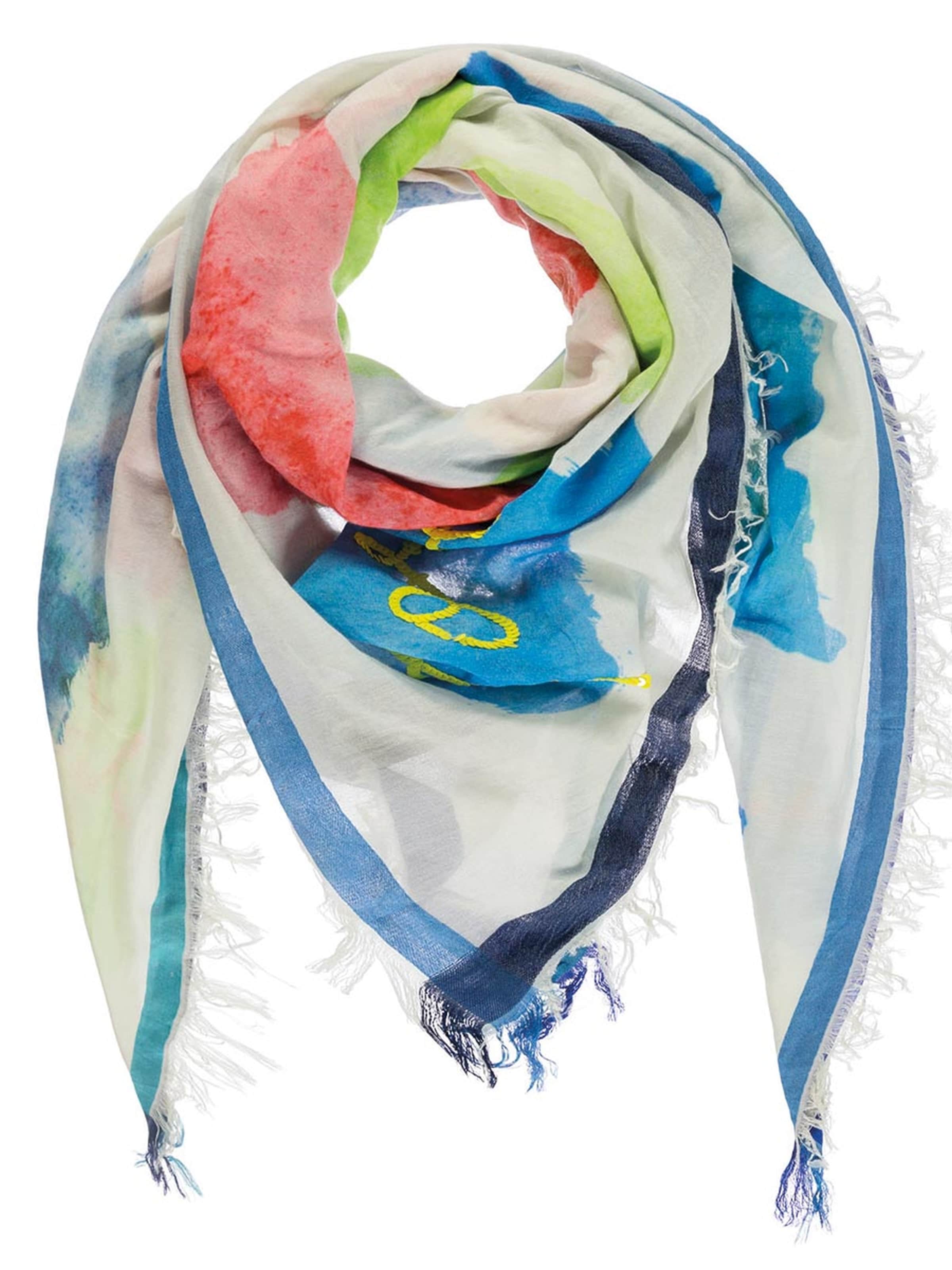 Passigatti Tuch 'Tuch mit Perlenstickereien'‌‌‌‌‌ in Blau: Vorderseite