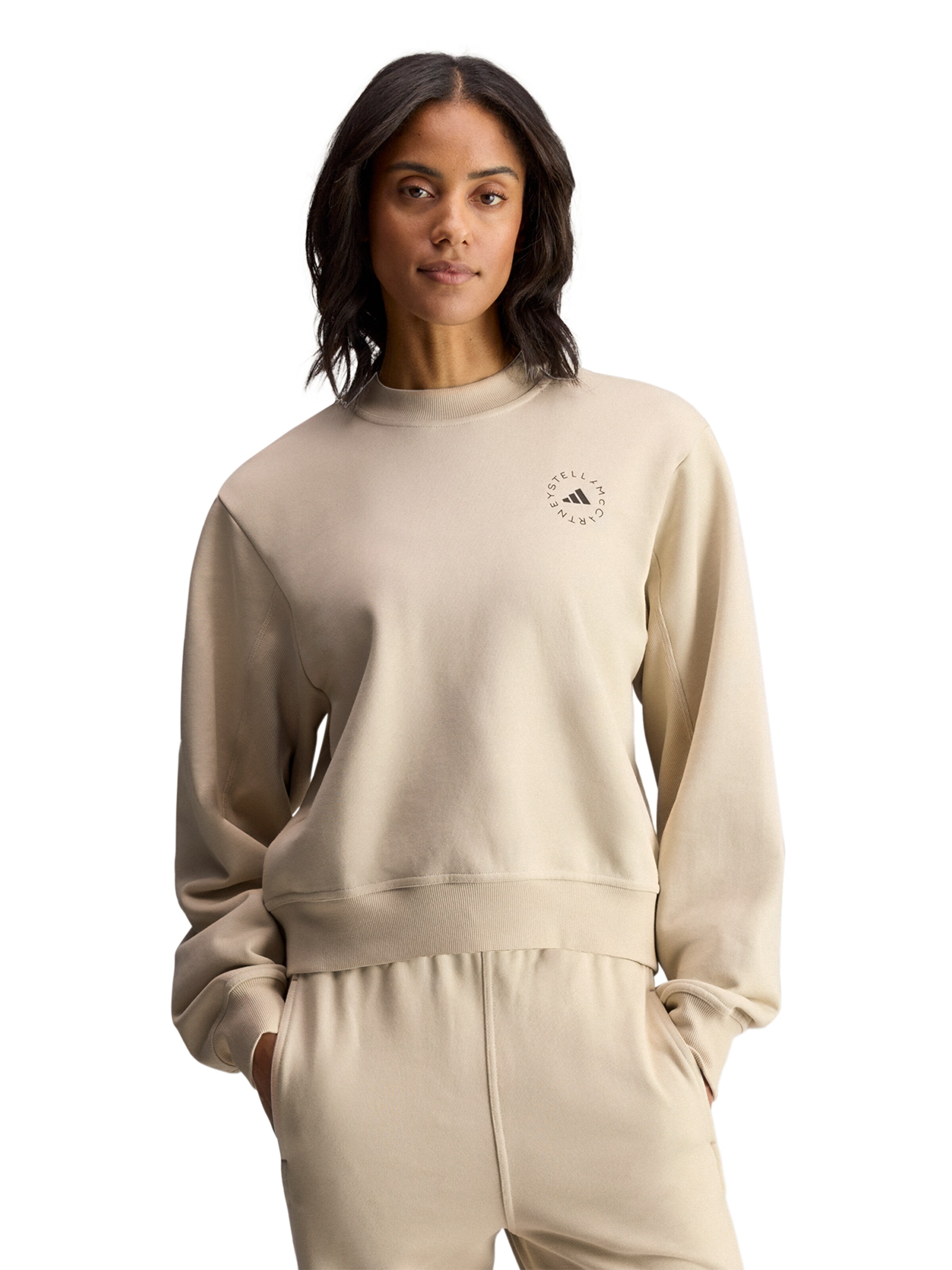 ADIDAS BY STELLA MCCARTNEY Bluzka sportowa w kolorze beżowy: przód