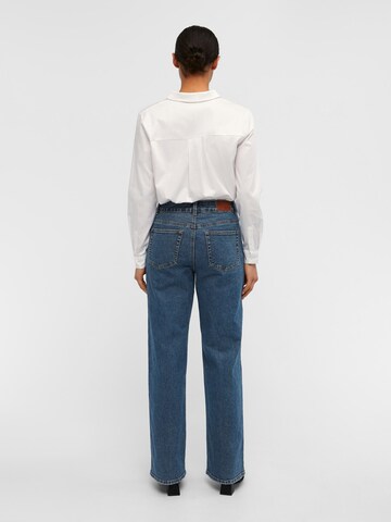 OBJECT Wide leg Jeans 'Marina' i blå