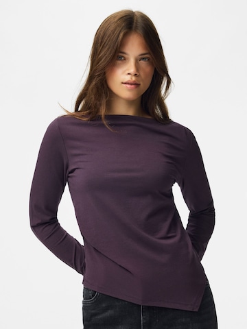 T-shirt PIECES en violet : devant