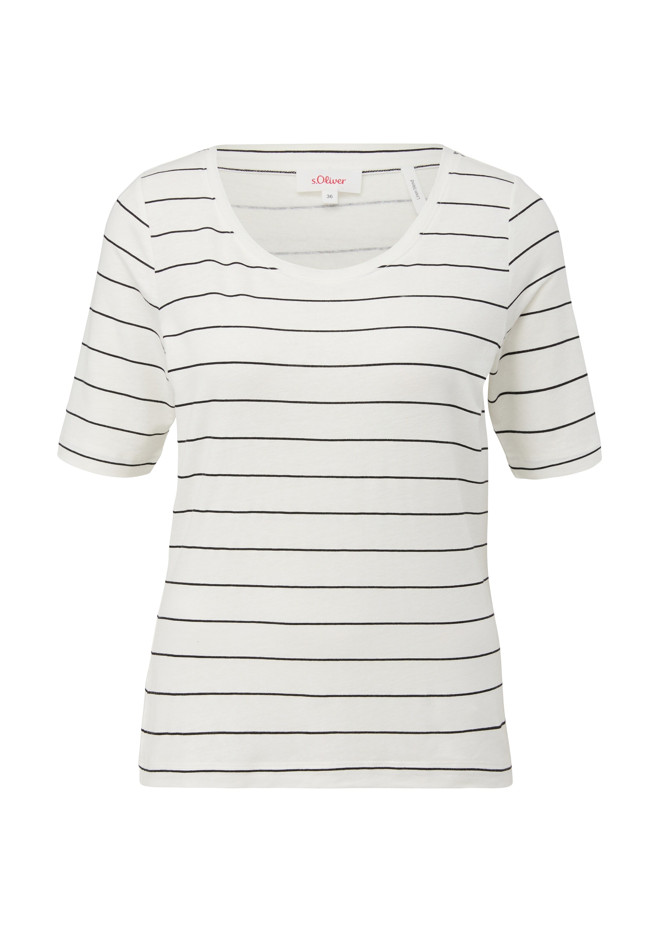 s.Oliver Μπλουζάκι σε λευκό: μπροστά