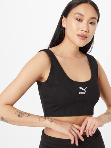 PUMA Top 'Classics' in Black: front