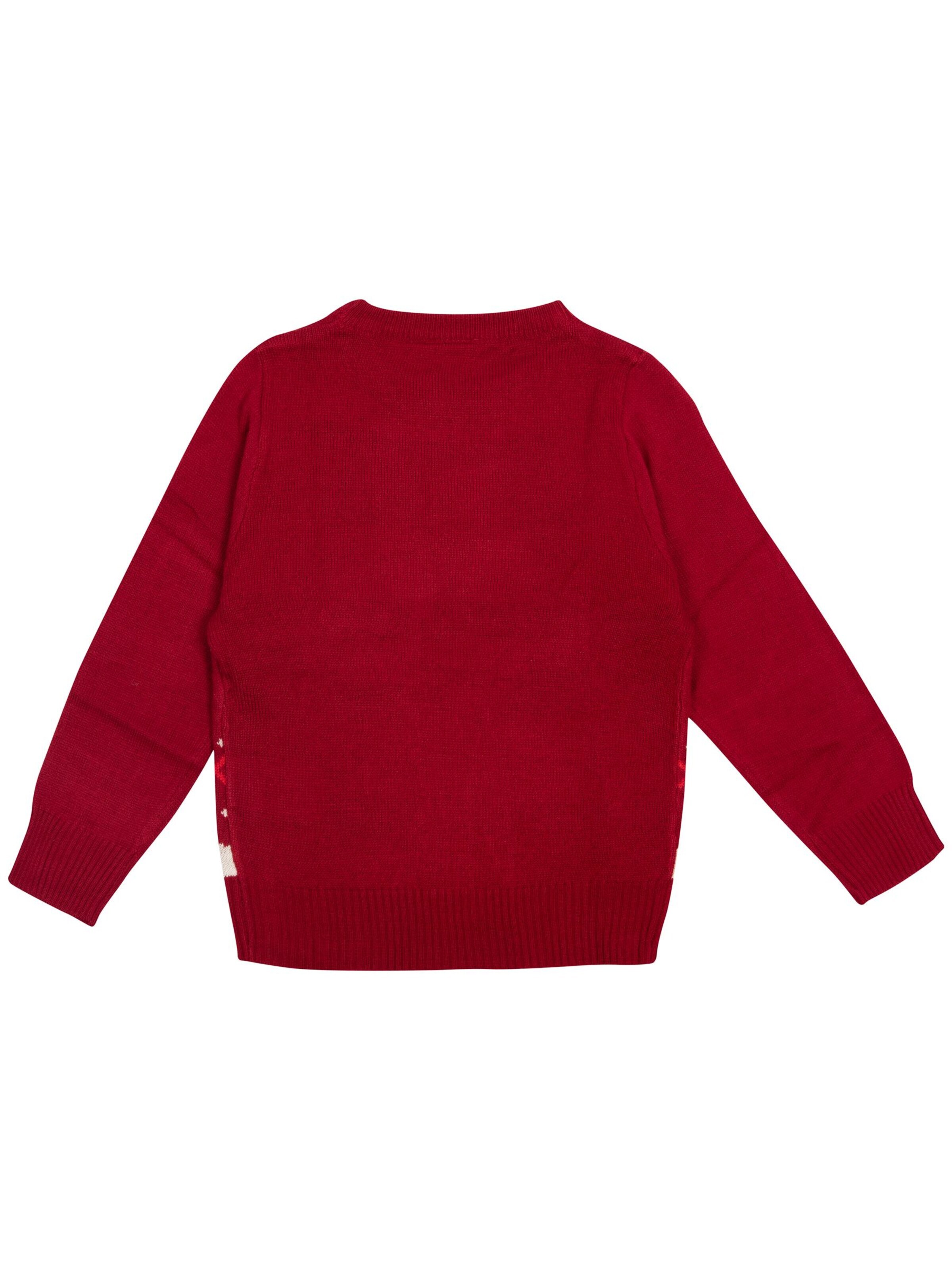 United Labels Sweater 'Weihnachtspullover Rentiere' in Red