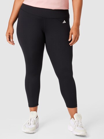 ADIDAS PERFORMANCE Skinny Workout Pants 'Essentials High-Waisted ' in Black: front