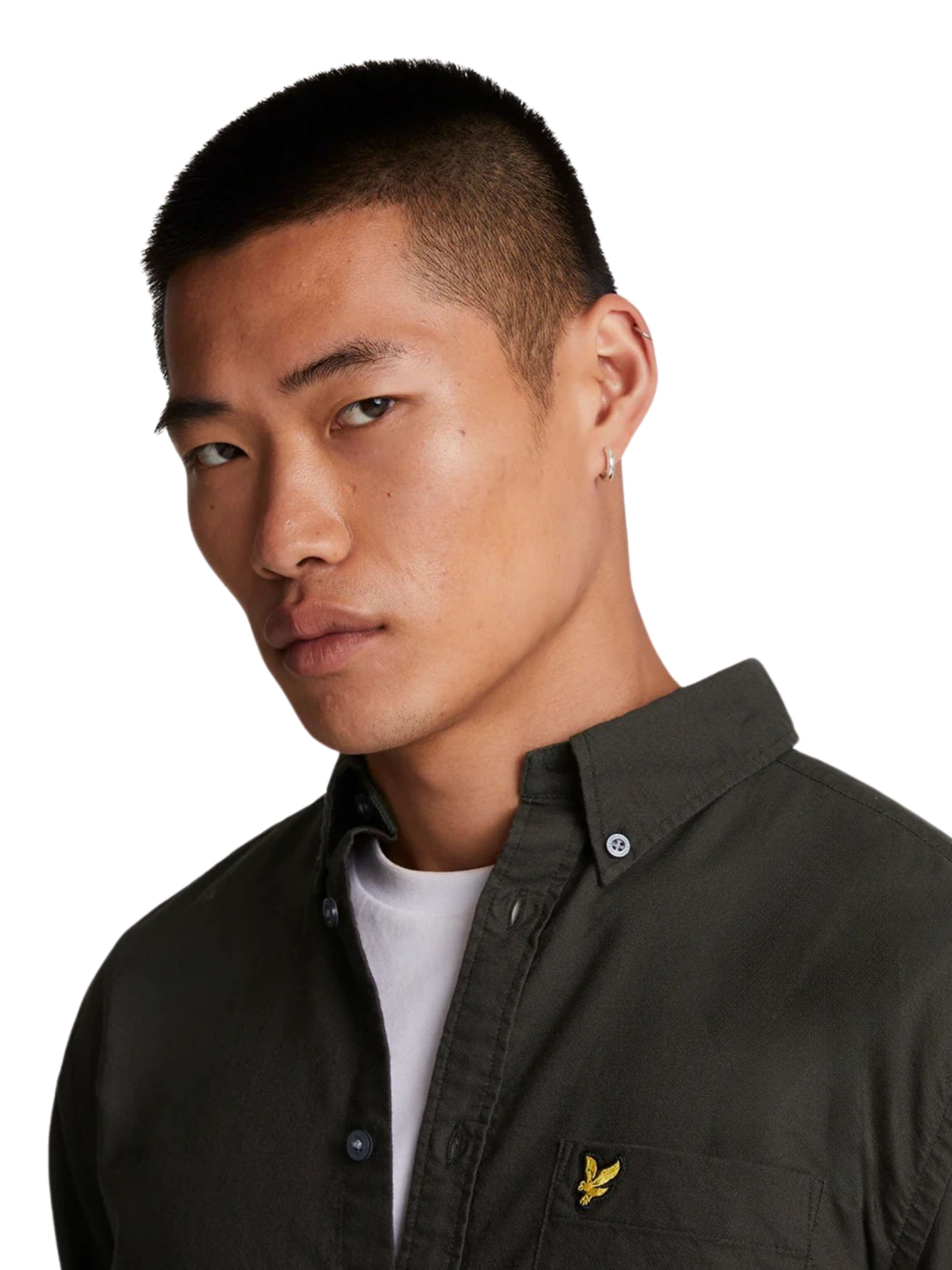 Lyle & Scott Regular fit Overhemd in Grijs