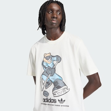 T-Shirt 'Hockey-Bär' ADIDAS ORIGINALS en blanc