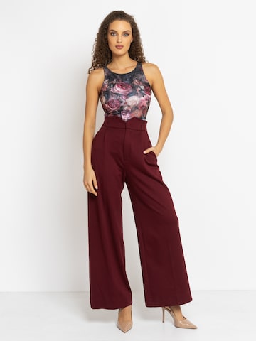 JIORO Wide Leg Hose 'ESSENTIALS' in Rot