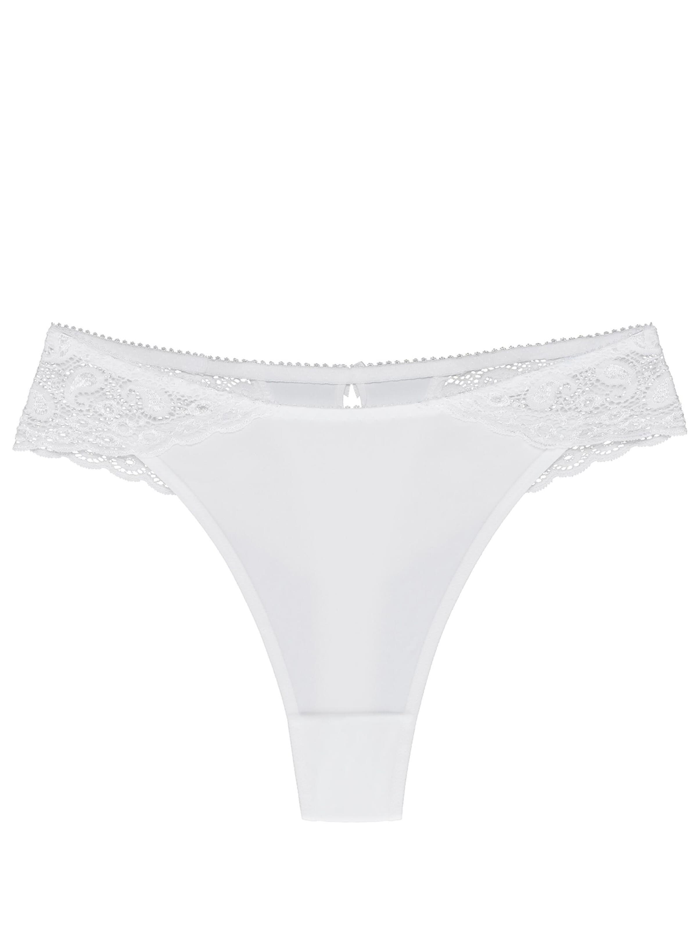 Wolbar Panty 'Tanga' in White: front