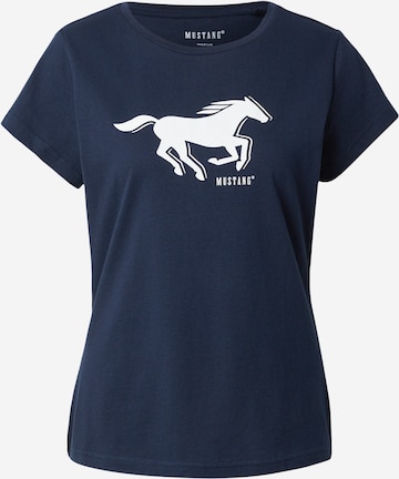 MUSTANG Koszulka 'LOA' w kolorze niebieski: przód