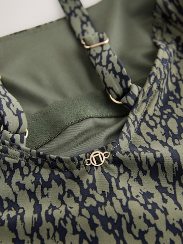 Next Bustier Badeanzug in Grün