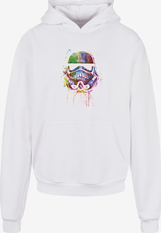 F4NT4STIC Sweatshirt 'Star Wars Premium Stormtrooper Paint Splats' in Weiß: Vorderseite