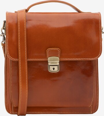 Borsa a tracolla 'Borsa a Tracolla Uomo Vera Pelle Vacchetta - Made in Italy' di I Fratelli in beige: frontale