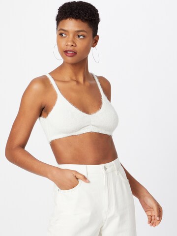 MissguidedBustier Grudnjak - bijela boja: prednji dio