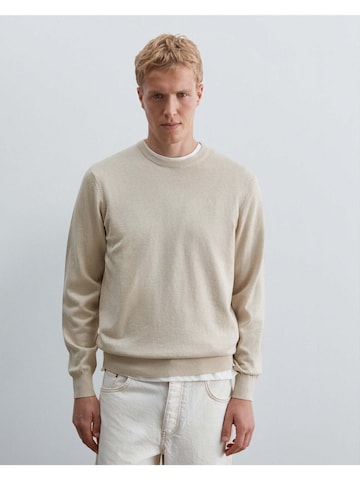 Scalpers Scbasic Round Neck Tricot ' ' in Beige: Vorderseite
