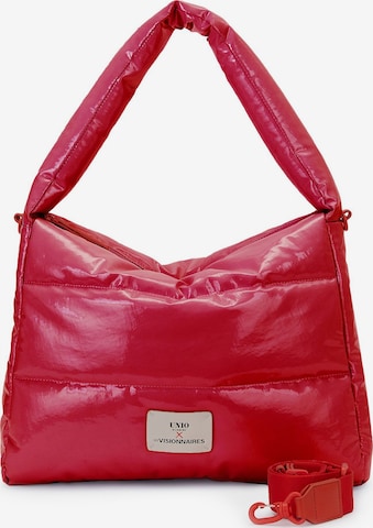 Sac bandoulière 'Unio Hobo' Les Visionnaires en rouge : devant