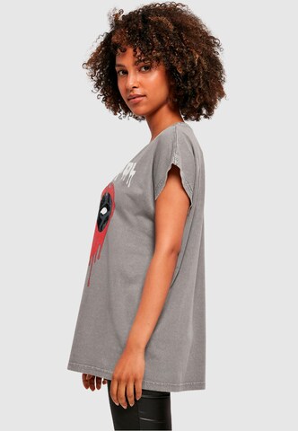 ABSOLUTE CULT Shirt 'Deadpool - Dripping Head' in Grijs