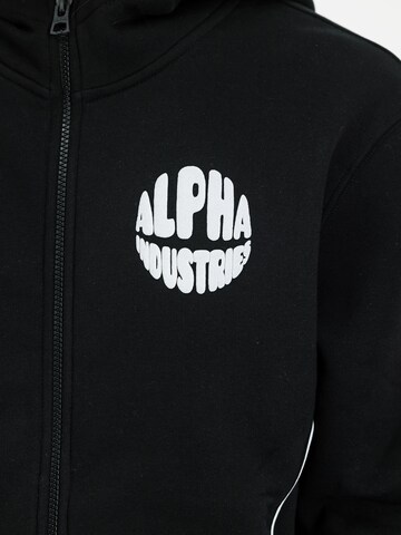 ALPHA INDUSTRIES Sweatjacke in Schwarz