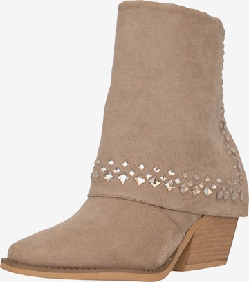 Salinyang Booties in Beige: front