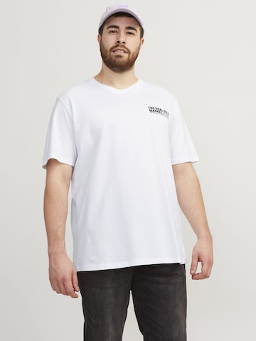 T-Shirt Jack & Jones Plus en blanc : devant