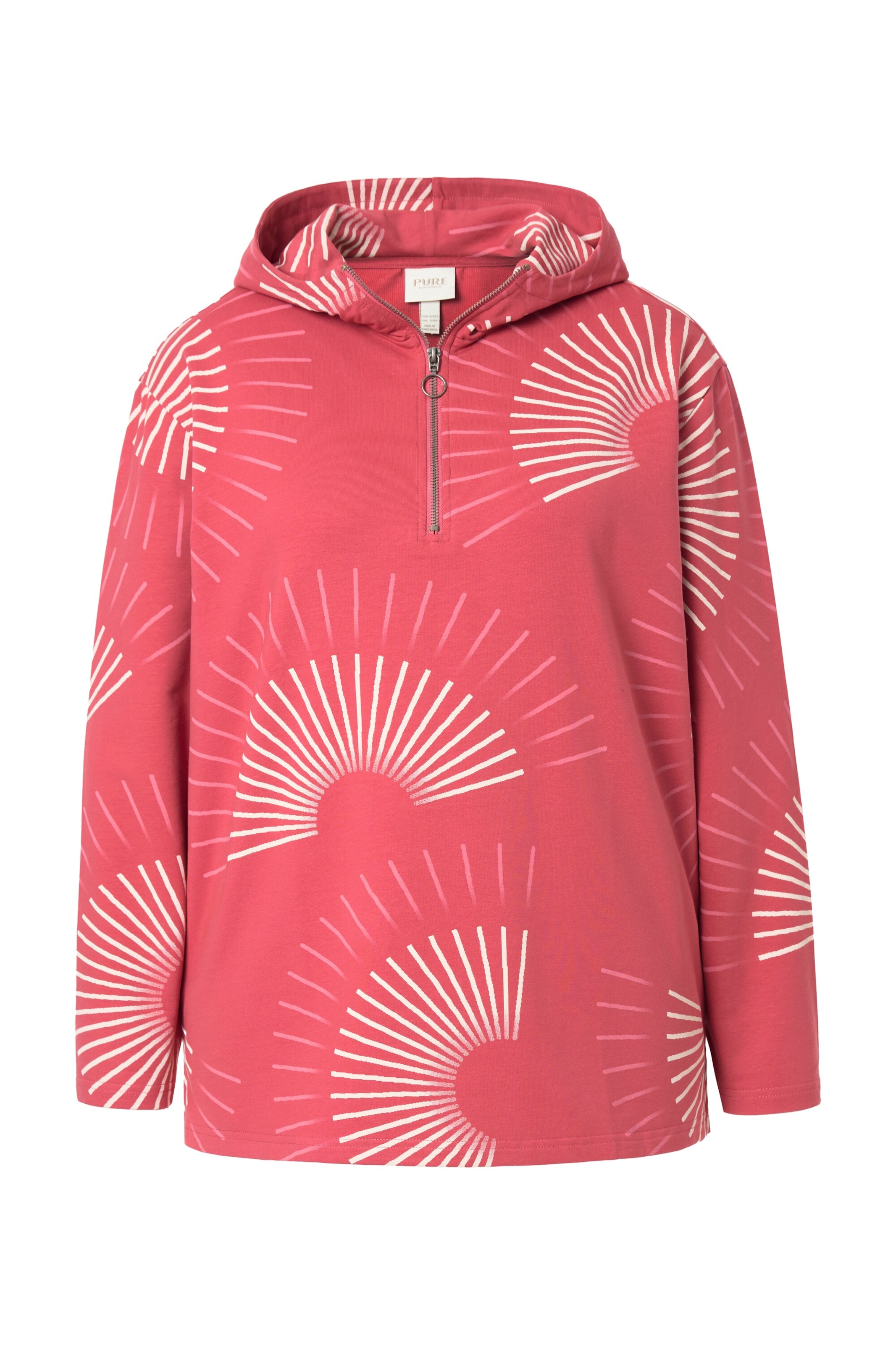 Ulla Popken Sweatshirt in Rood: voorkant