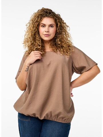Zizzi Bluse 'VCOLLY' i brun: forside